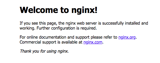 Nginx Welcome Page